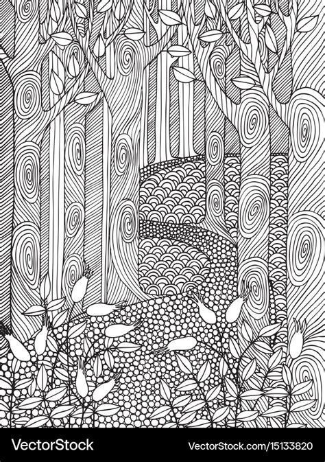 forest coloring pages|forest adult coloring pages.